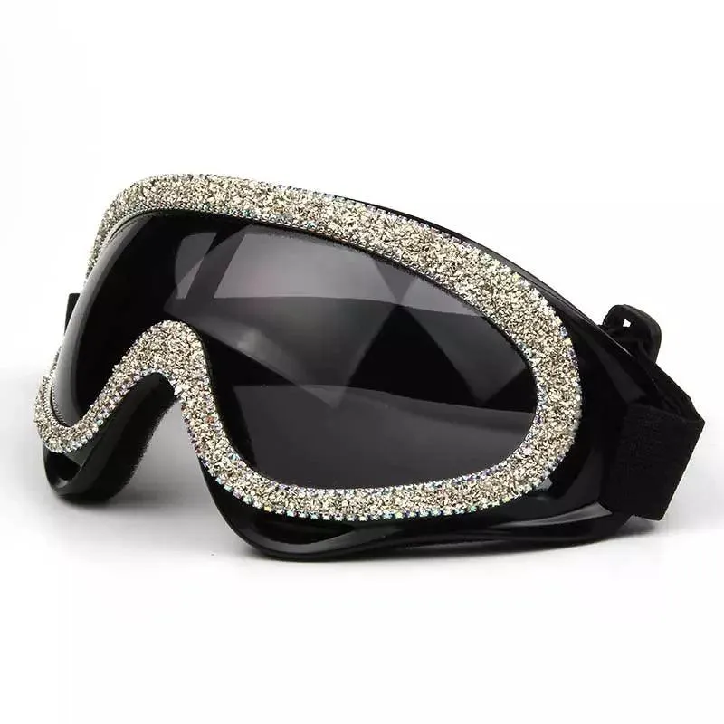 Oversized  Rhinestone Festival Goggles