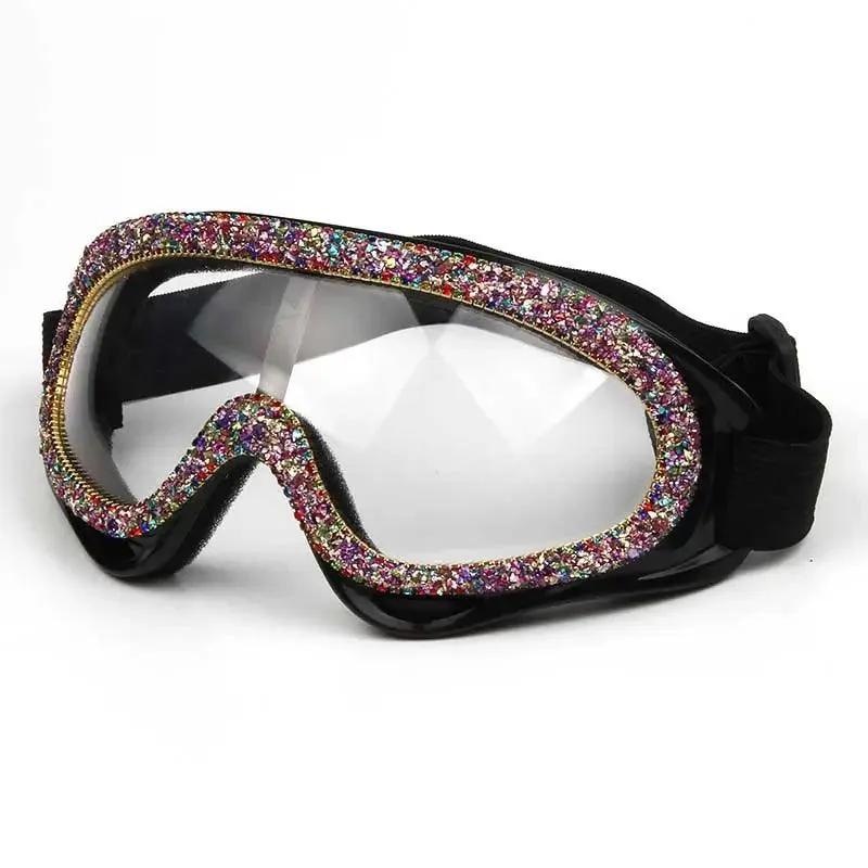 Oversized  Rhinestone Festival Goggles