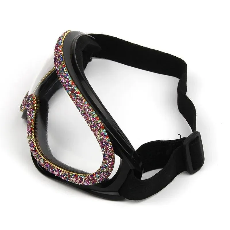 Oversized  Rhinestone Festival Goggles