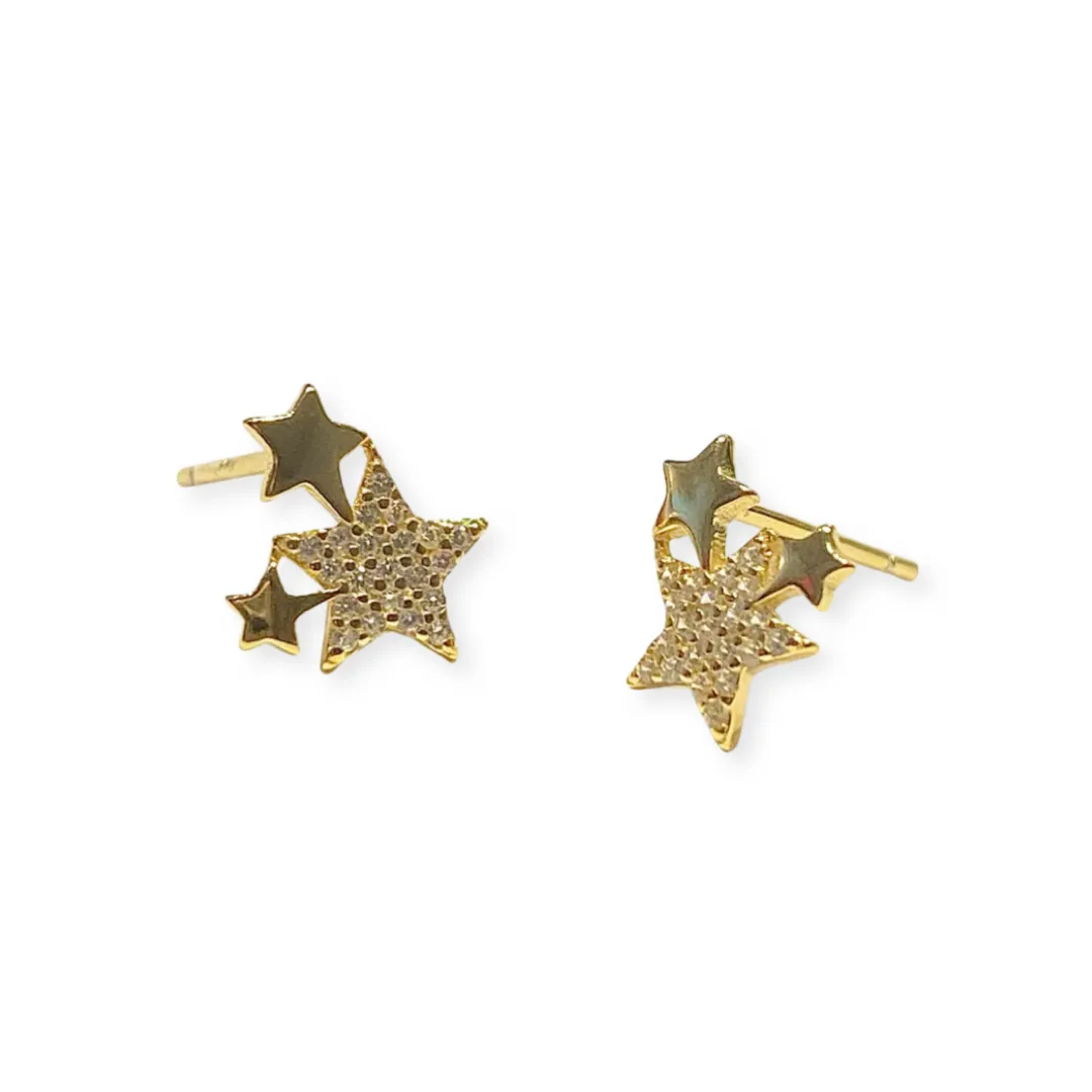 Pave Star Cluster Studs