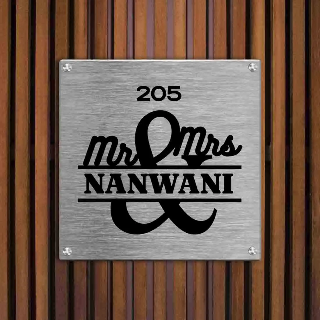 Personalized Mr & Mrs Nameplate for Home Outdoor Entrance Board