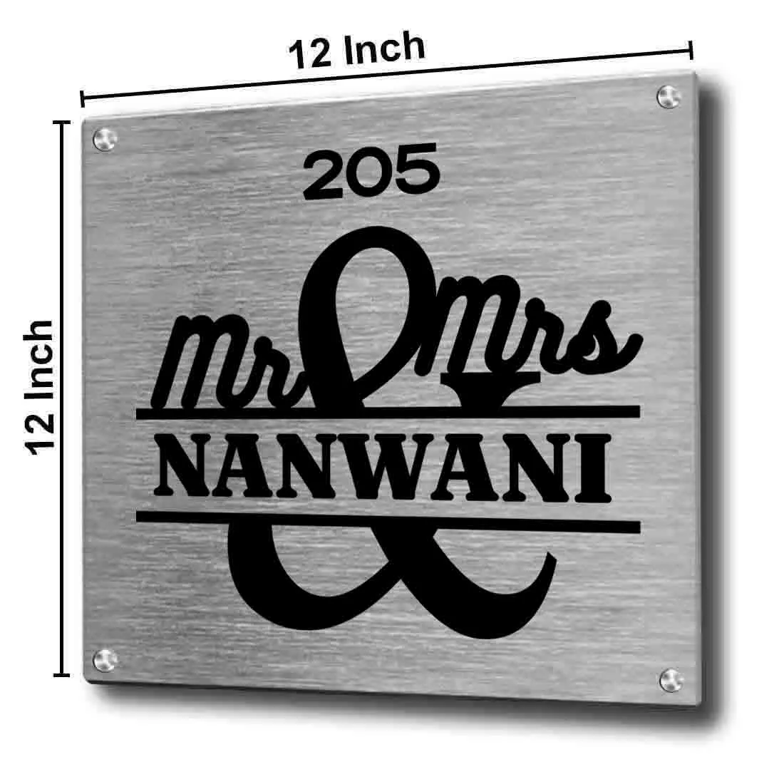 Personalized Mr & Mrs Nameplate for Home Outdoor Entrance Board