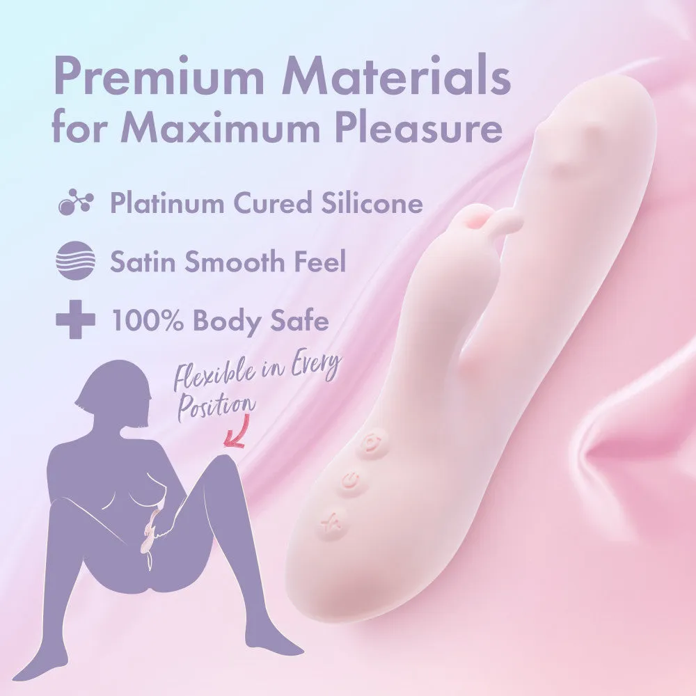 Play With Me By Blush® | Fairy Flutter - 7.75 Inch G Spot Clitoral Rabbit - 10 Dual Vibrations - 360° Massaging - Silicone - Pink