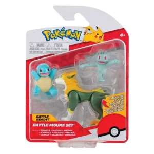 Pokemon 3-pack Battle Figures: Squirtle, Boltund & Machop