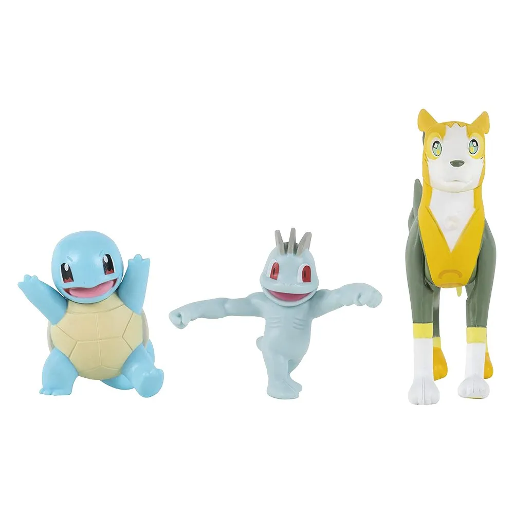 Pokemon 3-pack Battle Figures: Squirtle, Boltund & Machop