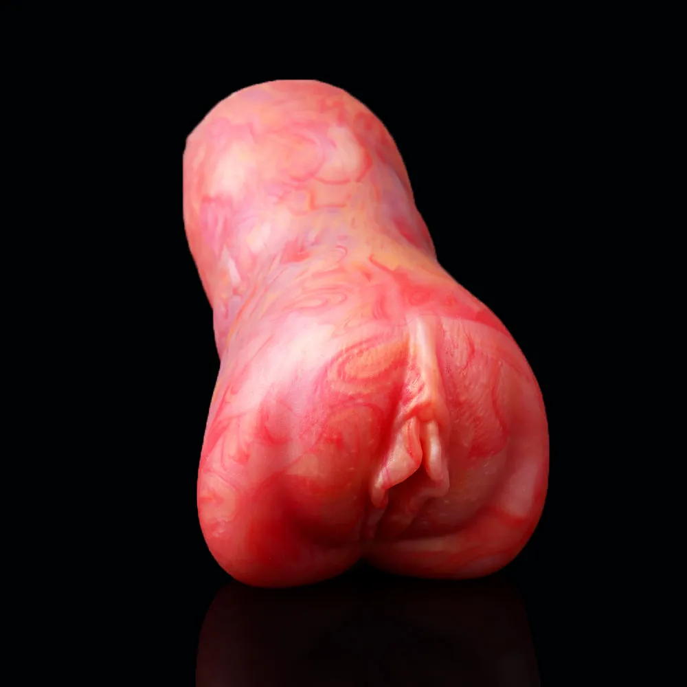 Premium Silicone Pocket Pussy Male Masturbator - Blood-toned Soft Vaginas Sex Toy for Men