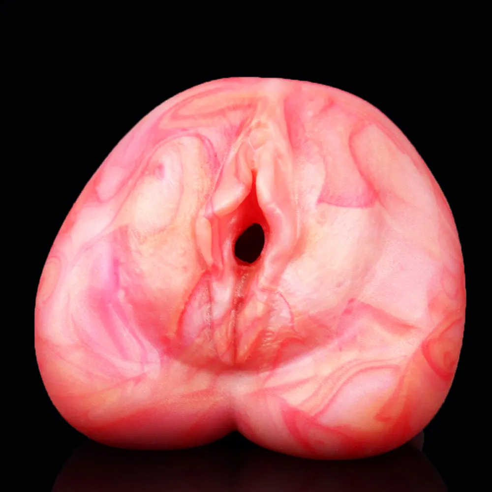 Premium Silicone Pocket Pussy Male Masturbator - Blood-toned Soft Vaginas Sex Toy for Men