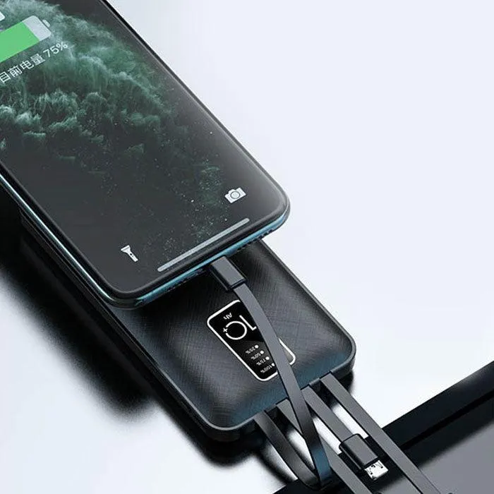 PSL 10000mAh Powerbank with built-in cables