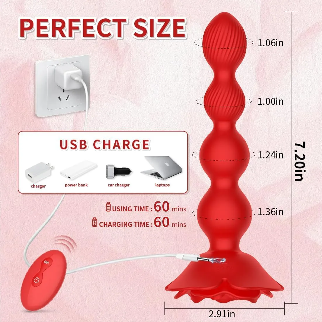 Rotating & Vibrating Anal Beads