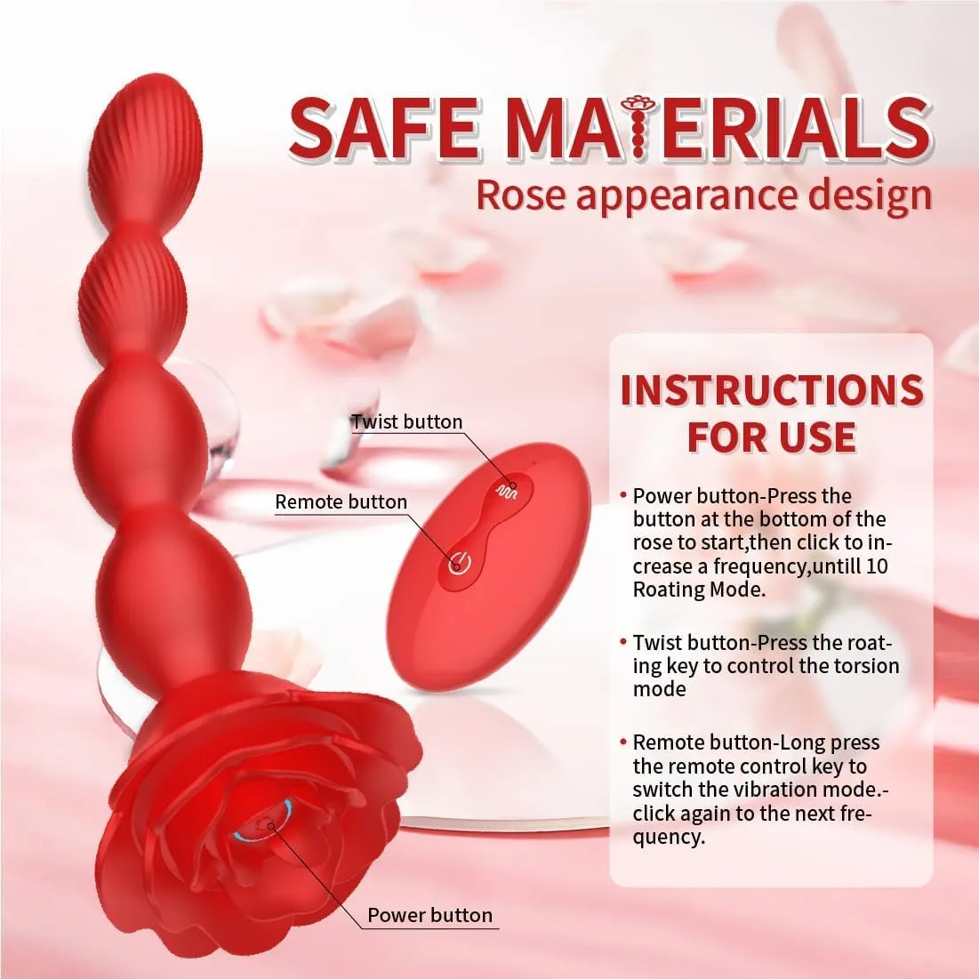 Rotating & Vibrating Anal Beads