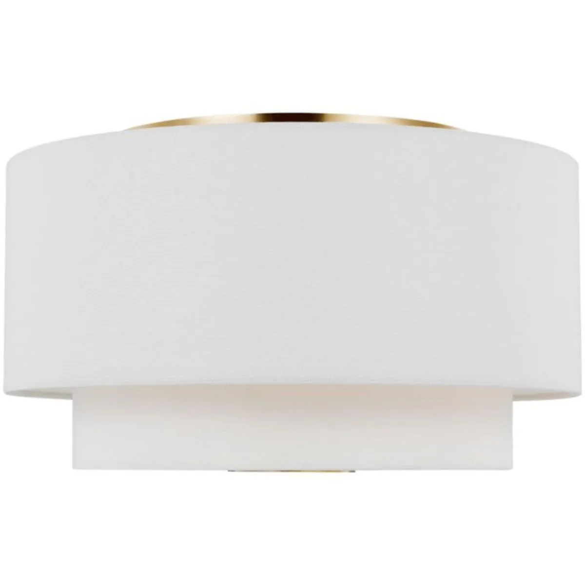 Sawyer 18 in. 3 Lights Flush Mount Light Brushed Brass Finish