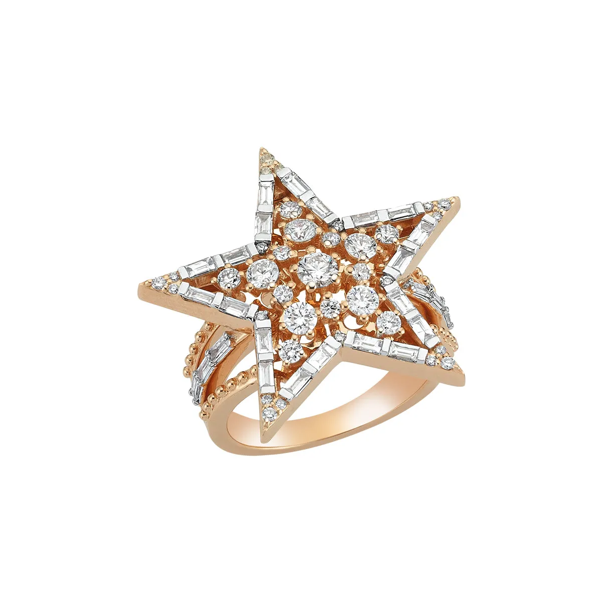 SIRIUS STAR GOLD DIAMOND LARGE RING