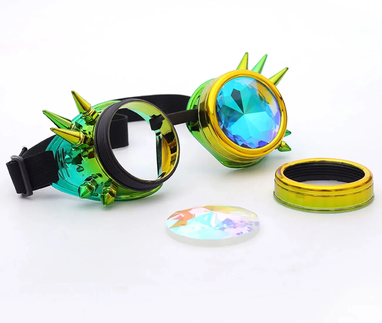 Spike Kaleidoscope Rainbow Goggles