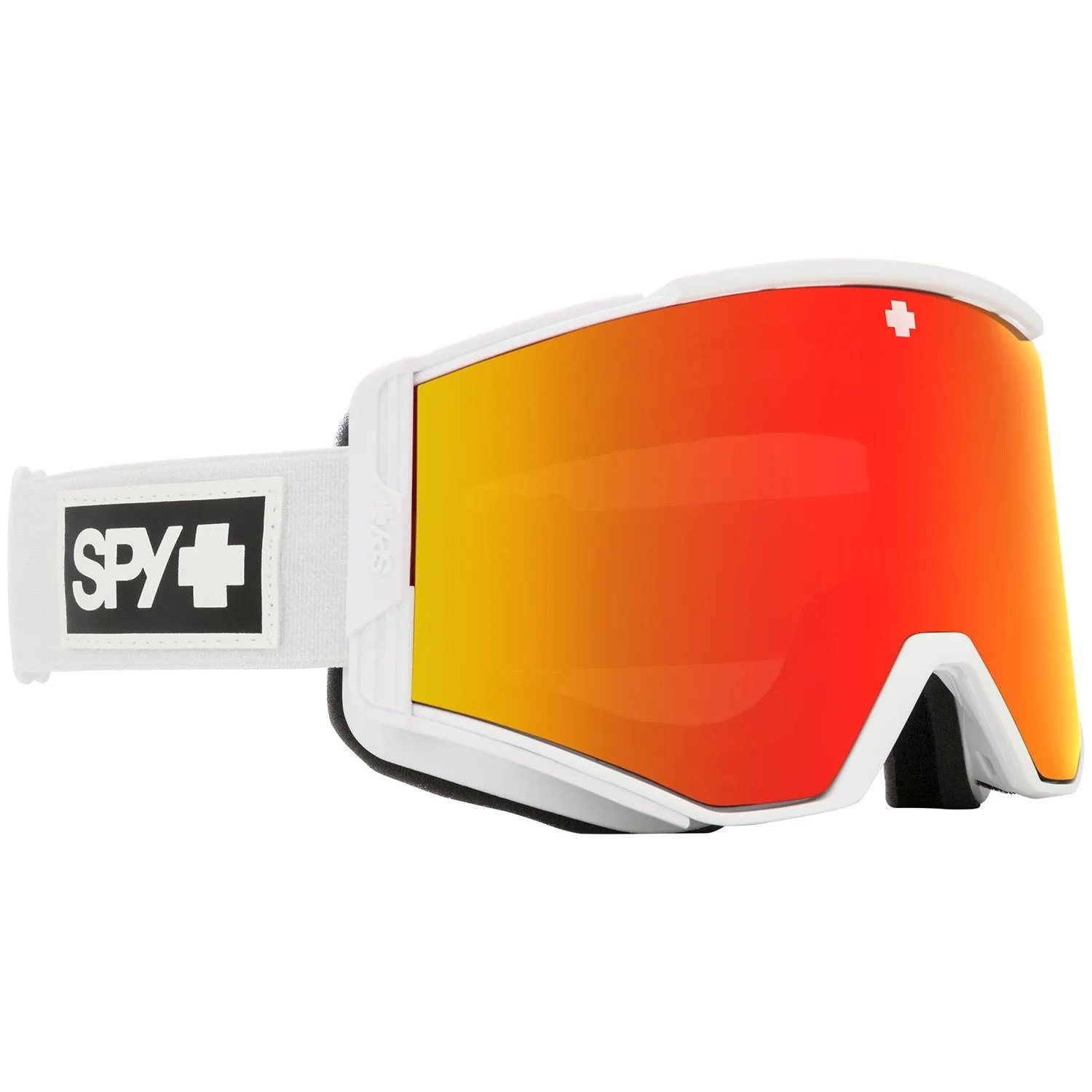 Spy Ace Goggles Matte White HD Plus Bronze with Red Spectra Mirror   Spare Lens