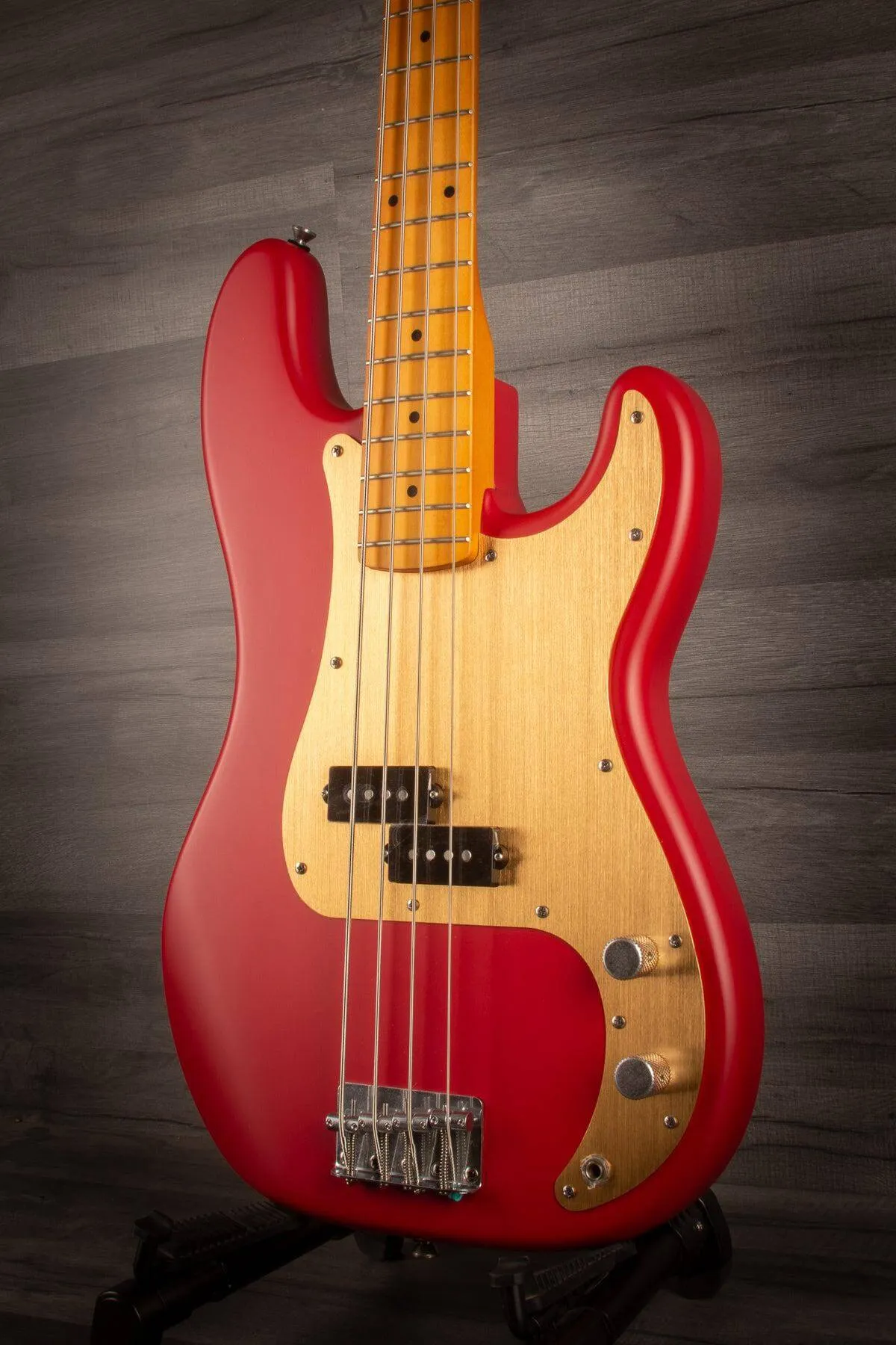 Squier 40th Anniversary P Bass Guitar - Vintage Edition Dakota Red