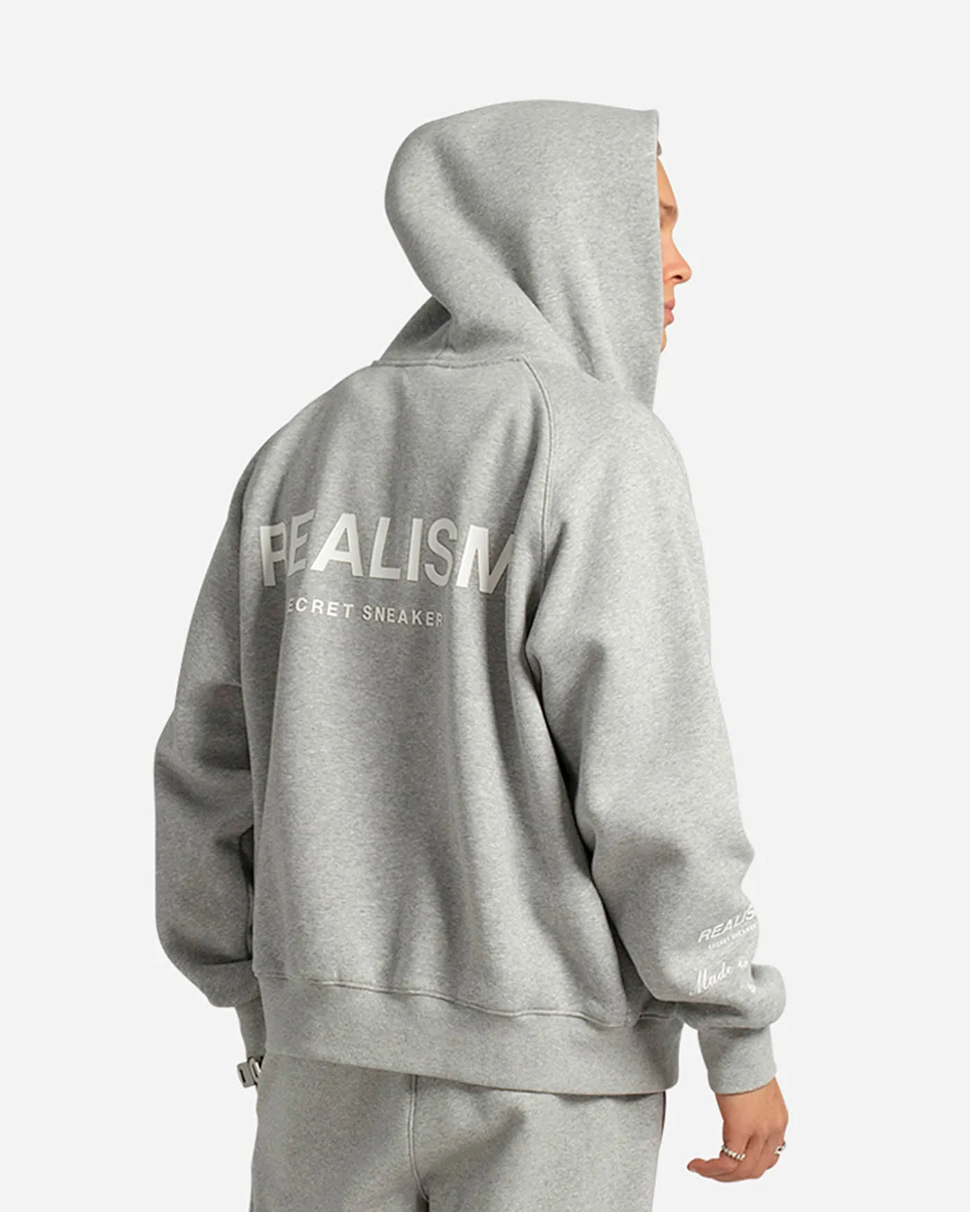 SSS REALISM RADIANT ZIP HOODIE GREY MARLE