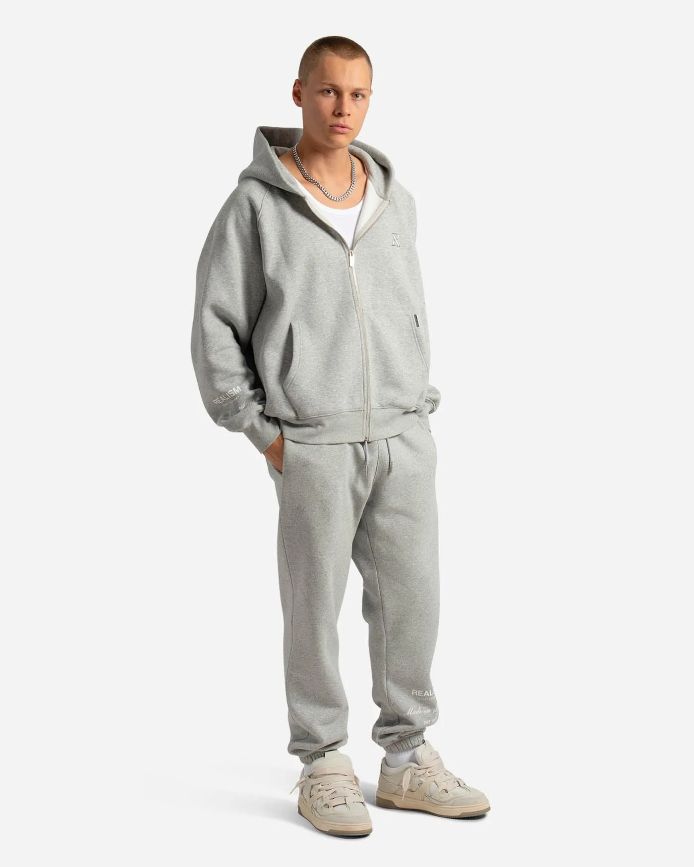 SSS REALISM RADIANT ZIP HOODIE GREY MARLE