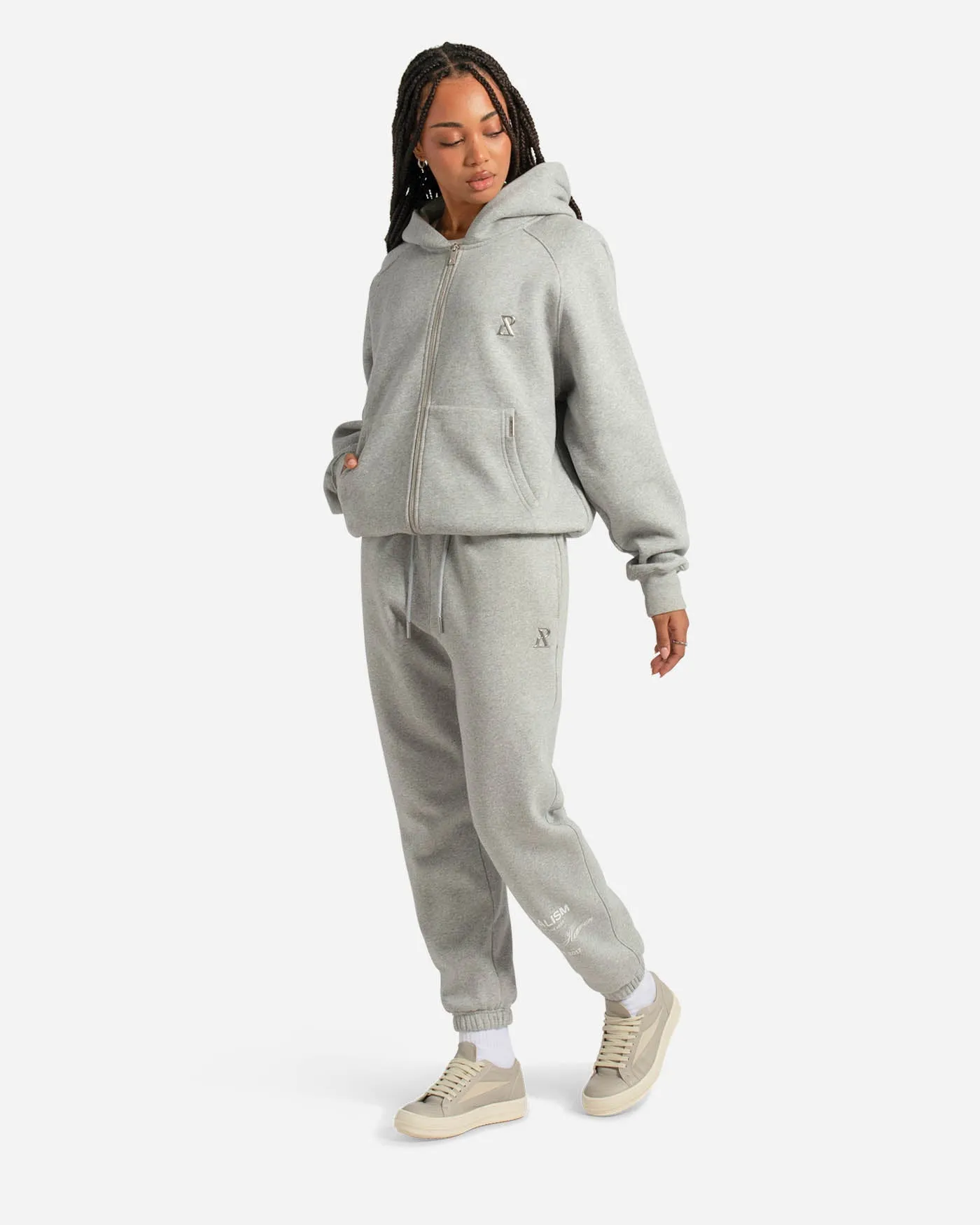 SSS REALISM RADIANT ZIP HOODIE GREY MARLE