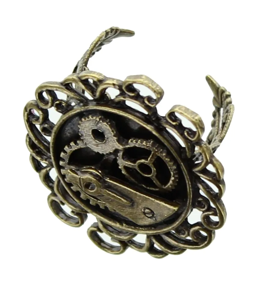 Steampunk Antique Single Gear Costume Ring Adult