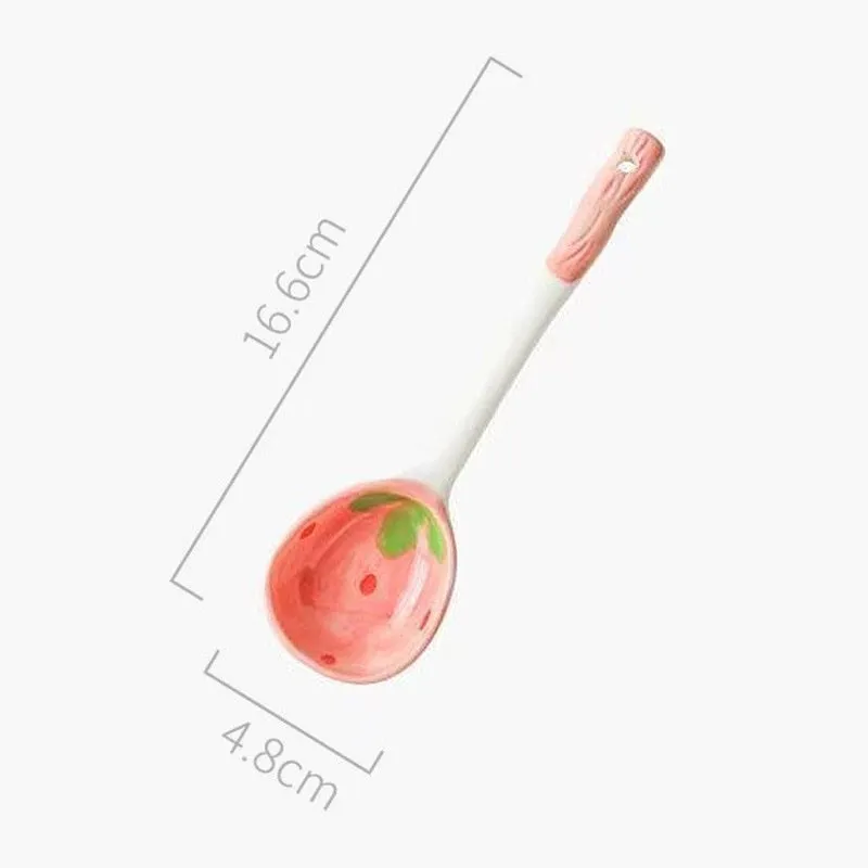 Strawberry Heart Cereal Bowl & Spoon