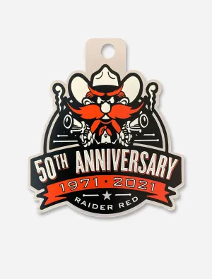 Texas Tech Red Raiders Raider Red  50th Anniversary Decal