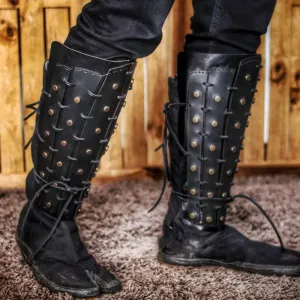 Viking Steampunk Samurai Knight Leg Armor