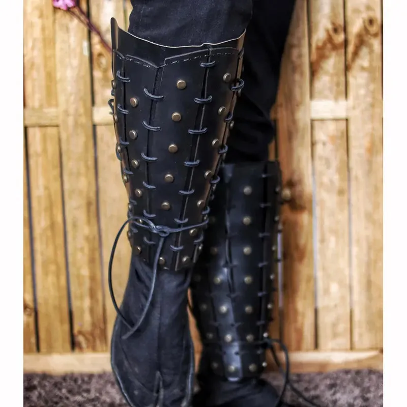 Viking Steampunk Samurai Knight Leg Armor