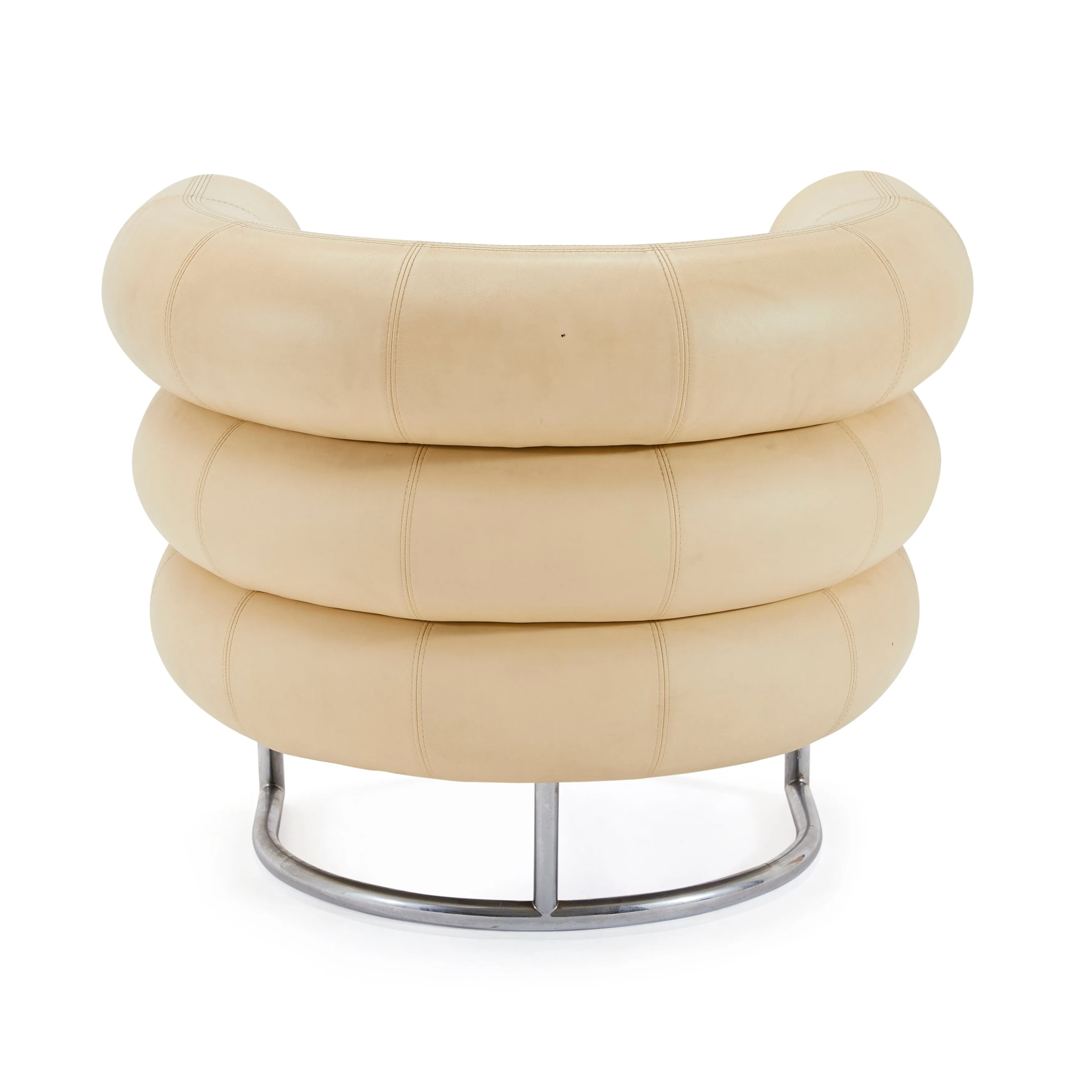 White Cream Eileen Gray Bibendum Lounge Chair