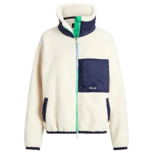 Womens Polar Fleece Coat Winter Cream/Refined Navy - SS24