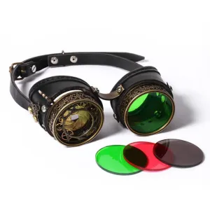 Women's Steampunk Metal Spiraling Goggle