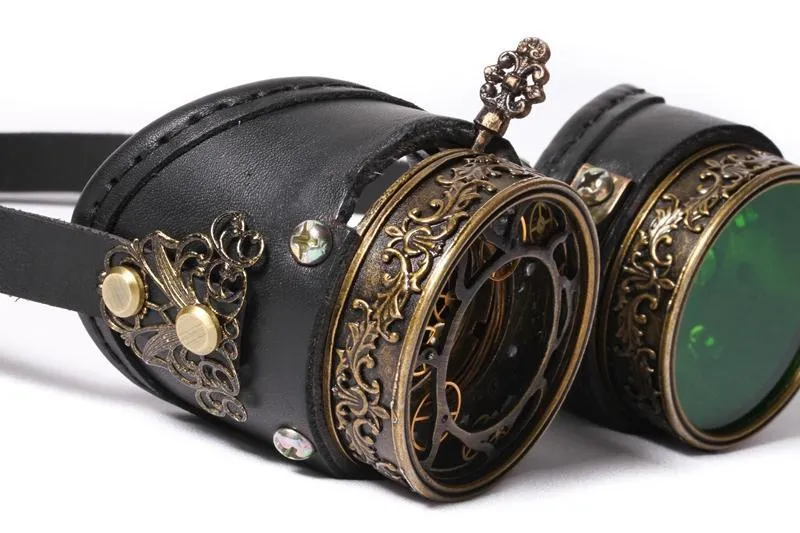 Women's Steampunk Metal Spiraling Goggle